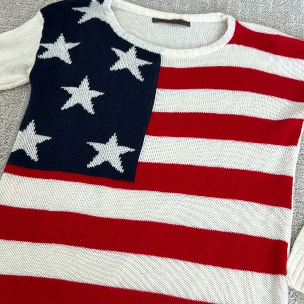 American Flag crew neck sweater long sleeve Ralph Lauren inspired Olympics